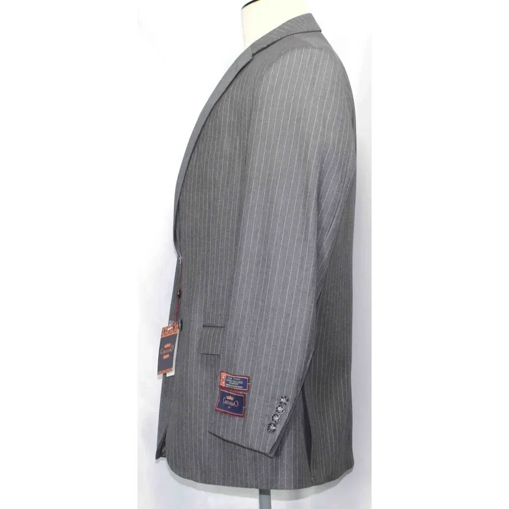 NWT Carlo Lusso 150 Gray‎ Blend High Twist Sport Coat Blazer Mens Size 44 Long